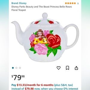 Disney Beauty & The Beast Belle Teapot